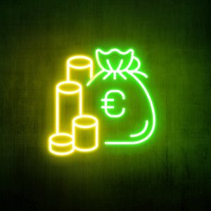 "Euro Bag Mix Color" Neon Sign
